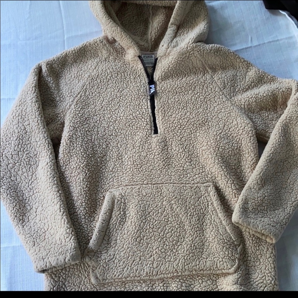 PINK sherpa quarter zip
